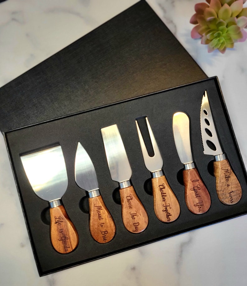 Charcuterie Cheese Knives Personalized Gift Set Wedding Gift Etsy