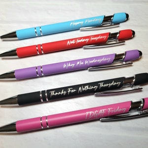 VERENIX 14 Pack Days of the Week Funny Pens for Adults Coworkers - Work  Pens With Funny Sayings for Adults - Swear Word Pens - Inappropriate  Sarcastic