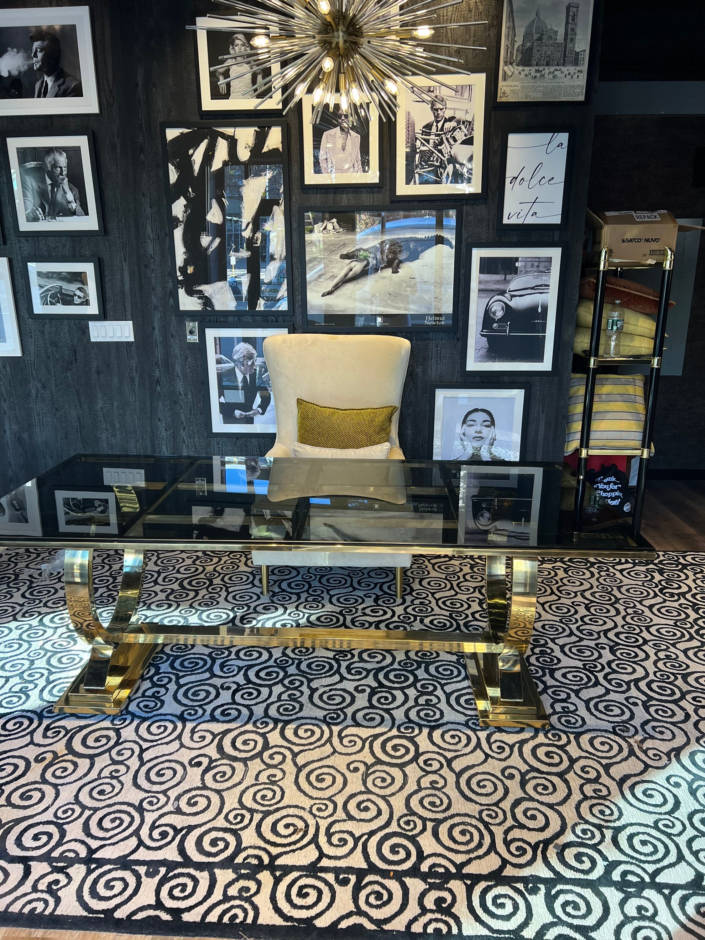 U Shape Shiny Gold Table Base, Table Legs, Shiny Gold Table Legs