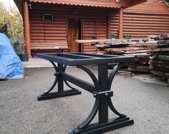 Unfinished Walnut Wood Table Legs, Raw Walnut Wood Table Legs, Modern Table Base, Dining Table Legs order for Kristina Oli