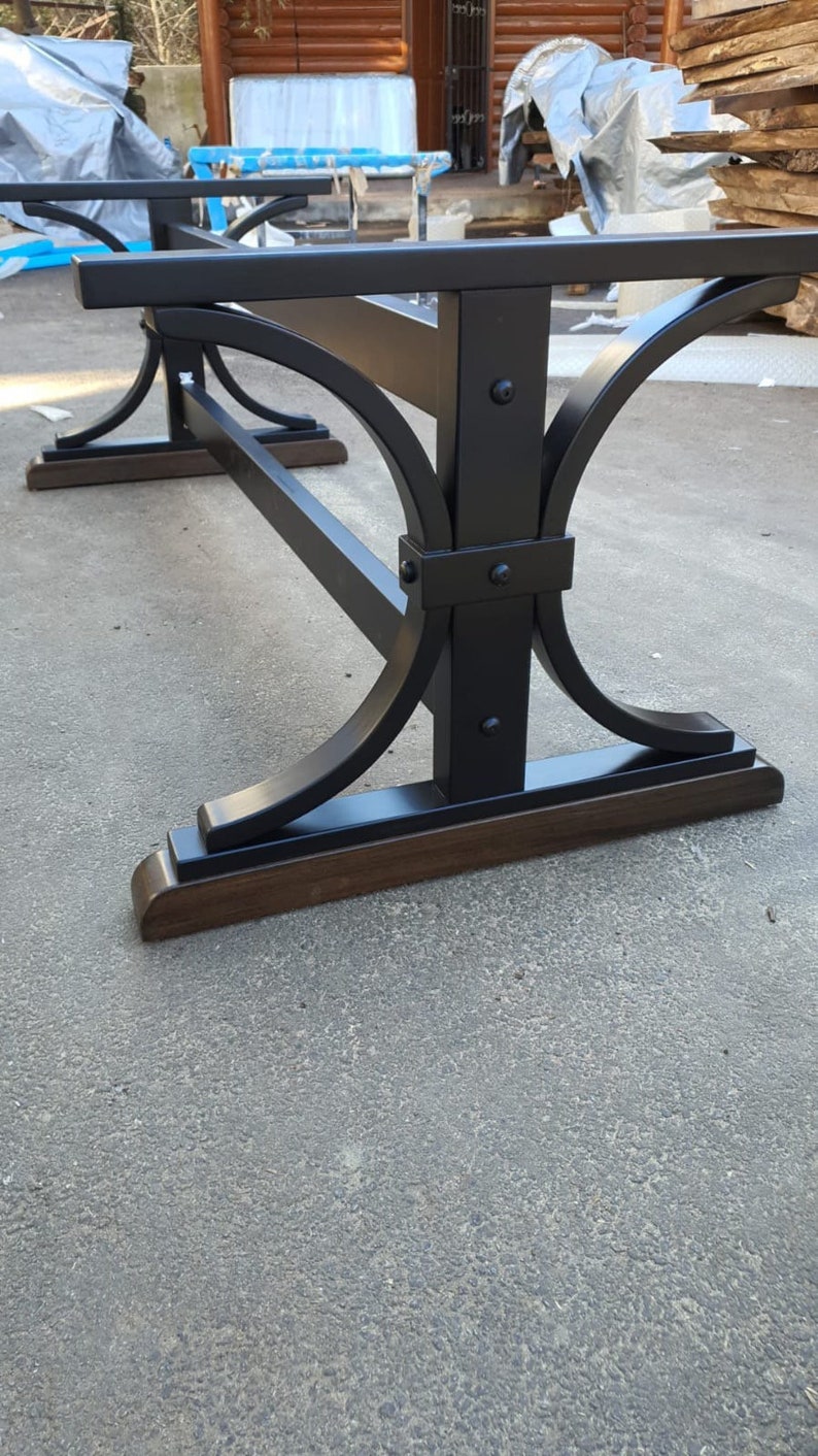 Rustic Wood Table Legs, Wooden Table Legs, Modern Table Base, Dining