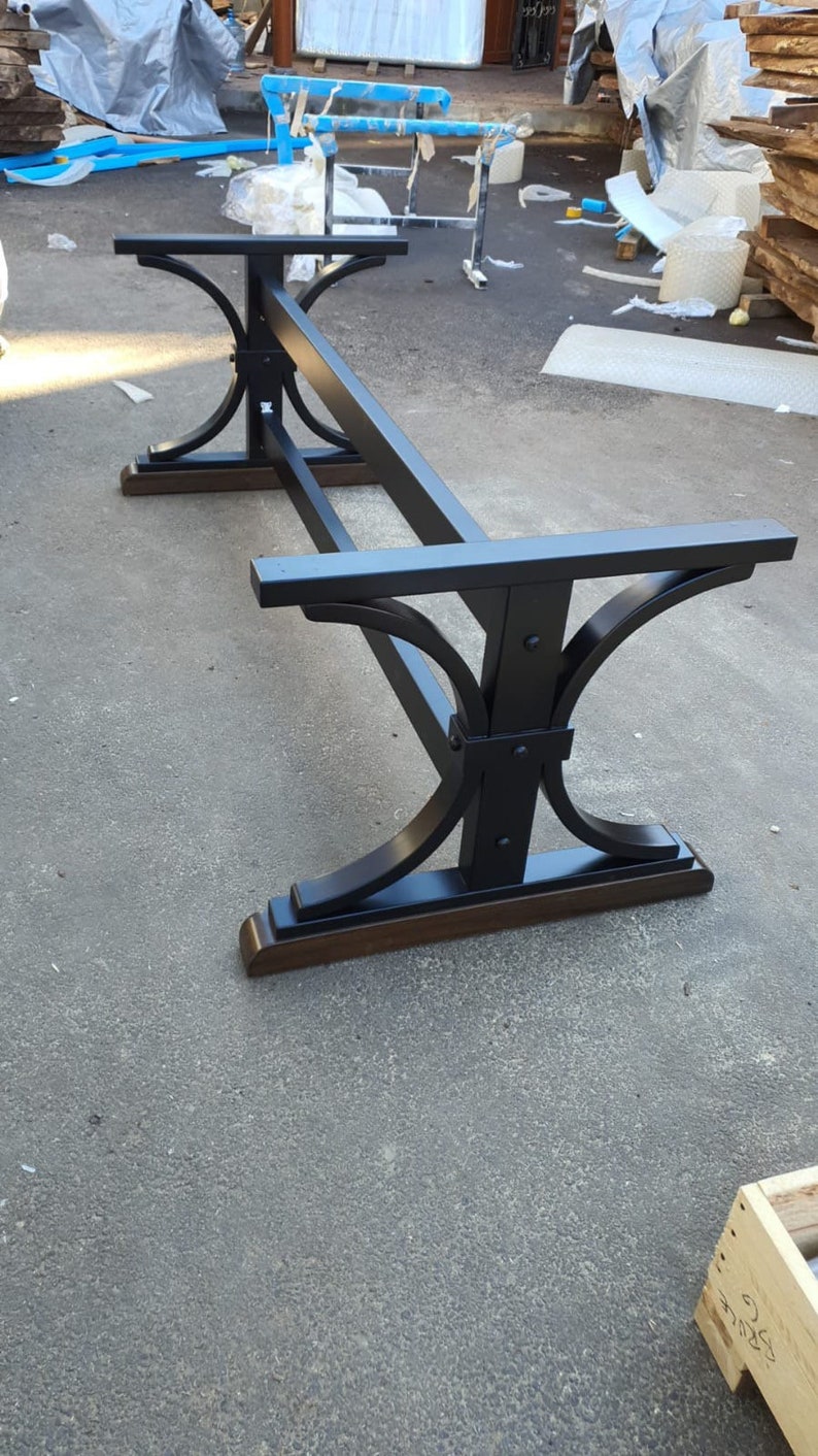 Rustic Wood Table Legs, Wooden Table Legs, Modern Table Base, Dining