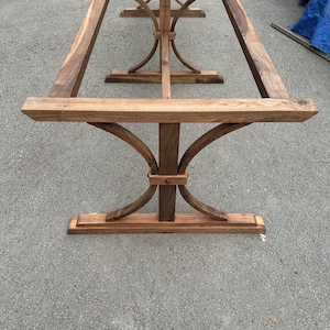 Solid Walnut Wood Table Legs, Unfinished Walnut Wood Table Legs, Raw Walnut Wood Table Legs, Modern Table Base, Dining Table Legs