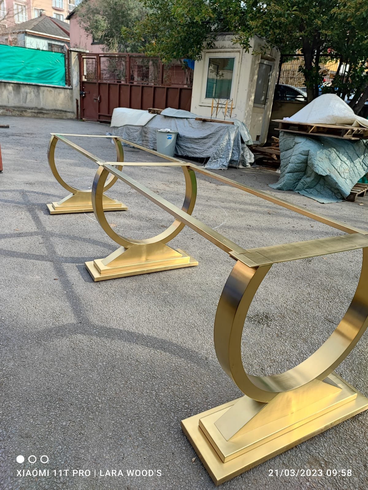 U Shape Glass Table Base, Table Legs, Metal Brass Gold Table Legs, Modern Gold Table Legs, Matte