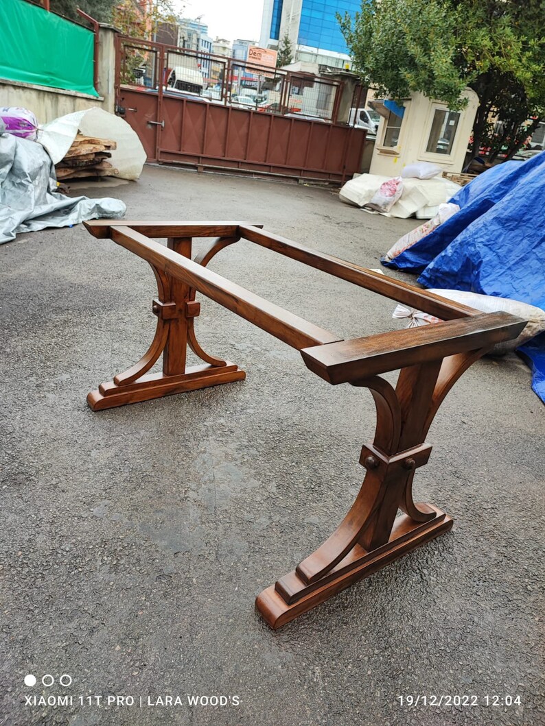 Cherry Wood Table Legs, Walnut Mahogany Wood Table Legs, Modern Table