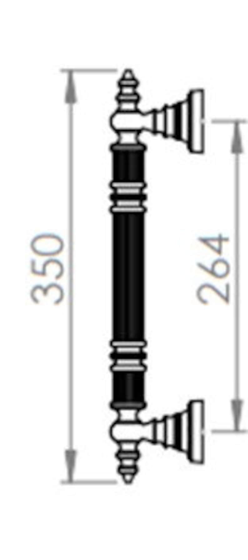 Flush Barn Door Handle, Solid Brass Villa Door Entryway Handle, Gold