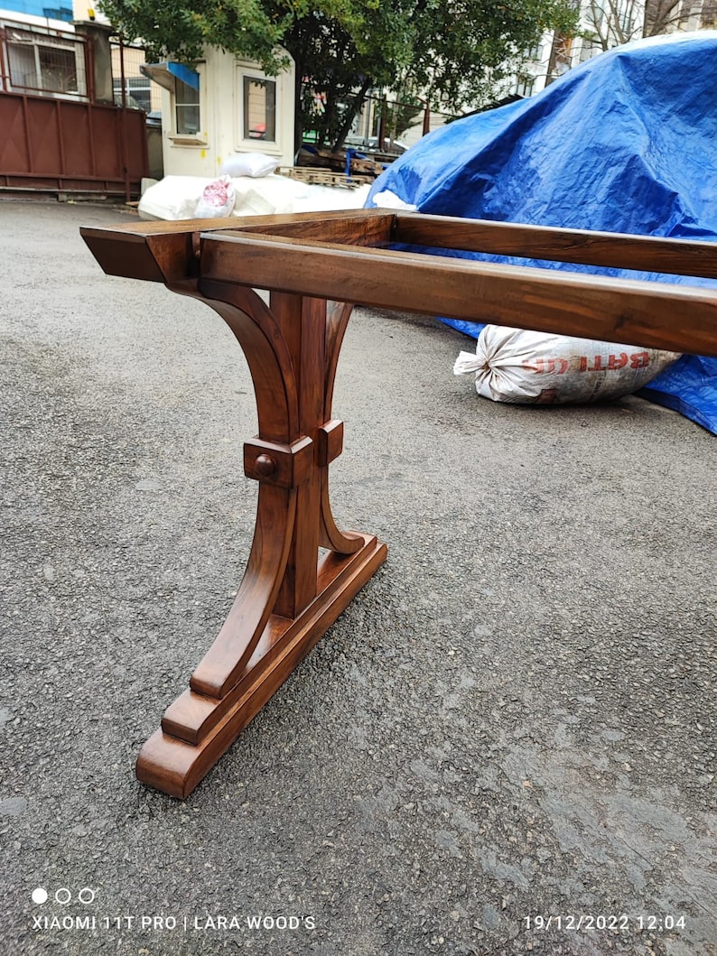 Cherry Wood Table Legs, Walnut Mahogany Wood Table Legs, Modern Table