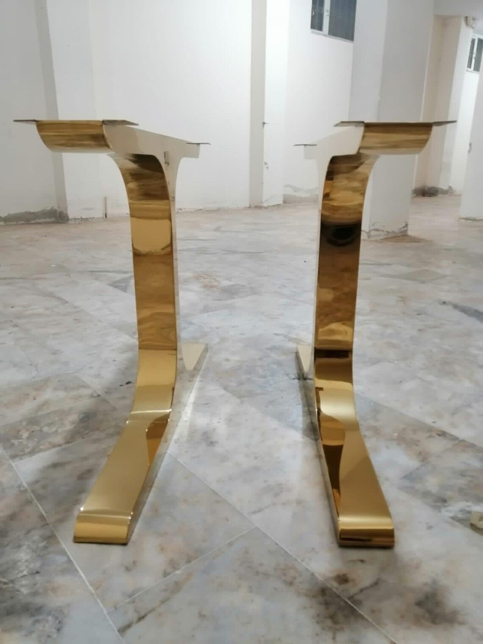 Stainless Steel Shiny Gold Table Legs Gold Table Legs Brass Etsy