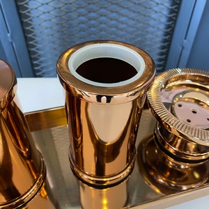 Zahnbürstenhalter aus massivem Messing, Albrifin S Lack lackiert, Badbürstenhalter, Messing Gold Zahnbürstenhalter | STD 008