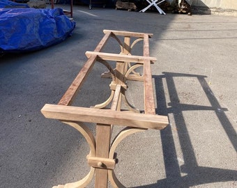 Unfinished Walnut Wood Table Legs, Raw Walnut Wood Table Legs, Modern Table Base, Dining Table Legs order for Caterina