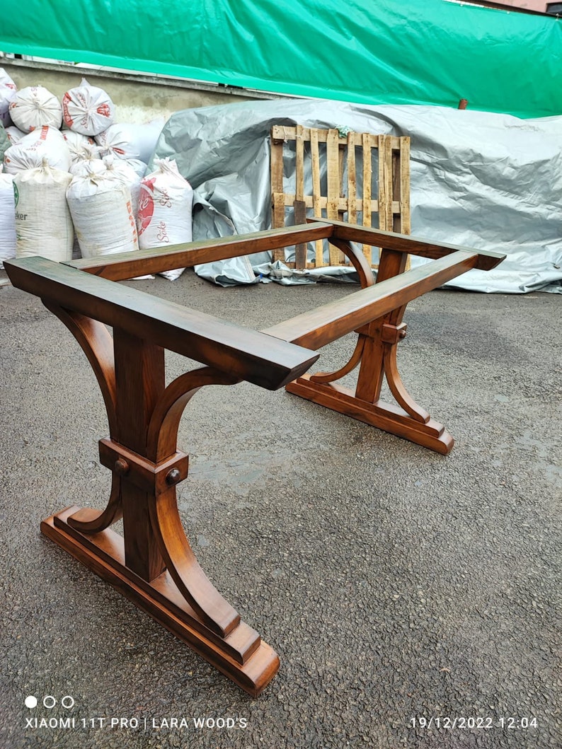 Cherry Wood Table Legs, Walnut Mahogany Wood Table Legs, Modern Table