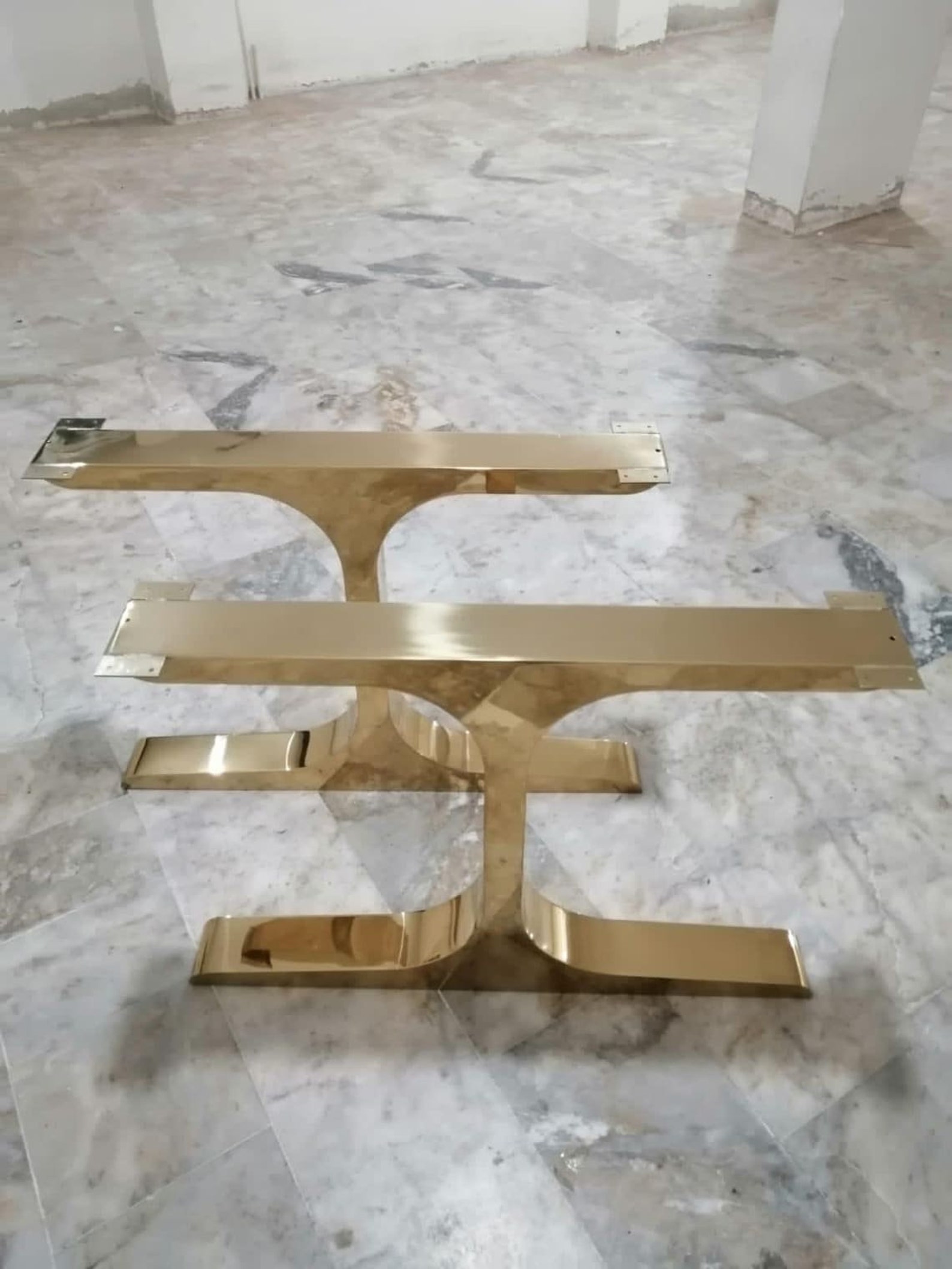 Stainless Steel Shiny Gold Table Legs Gold Table Legs Brass Etsy