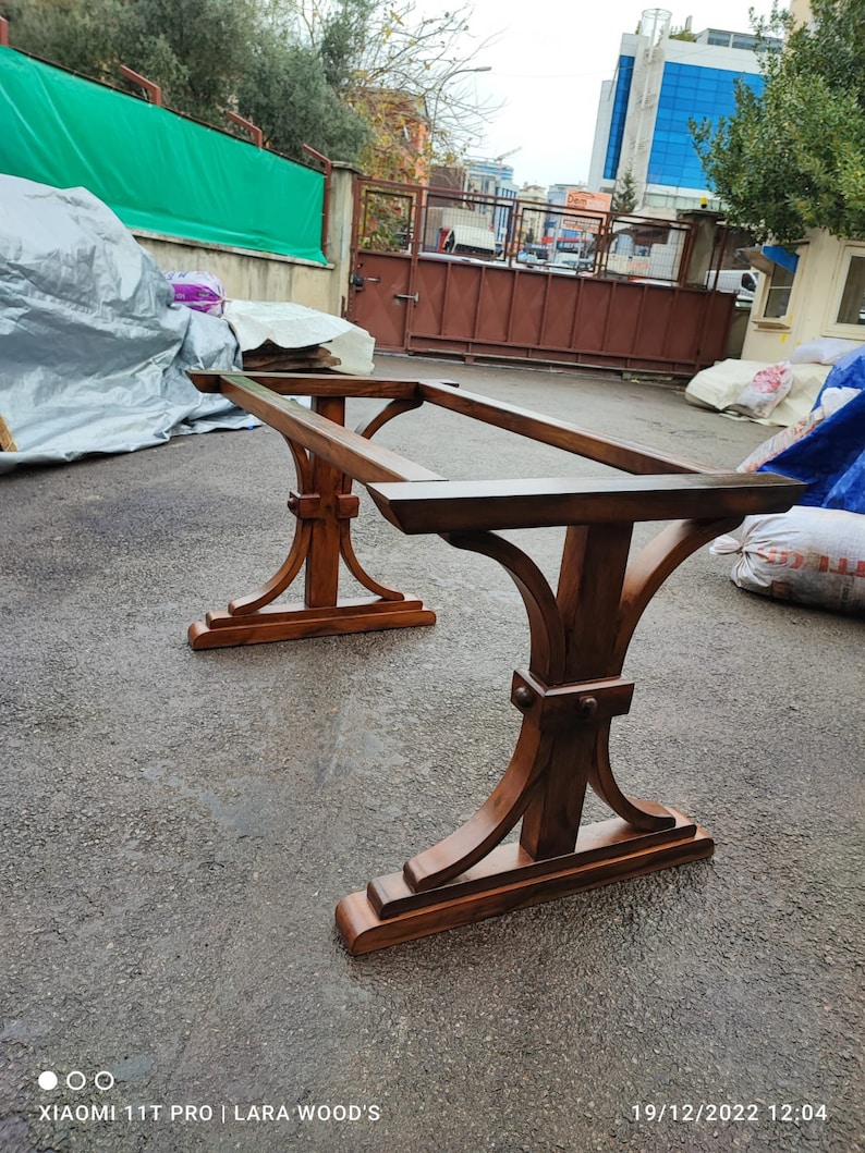 Cherry Wood Table Legs, Walnut Mahogany Wood Table Legs, Modern Table