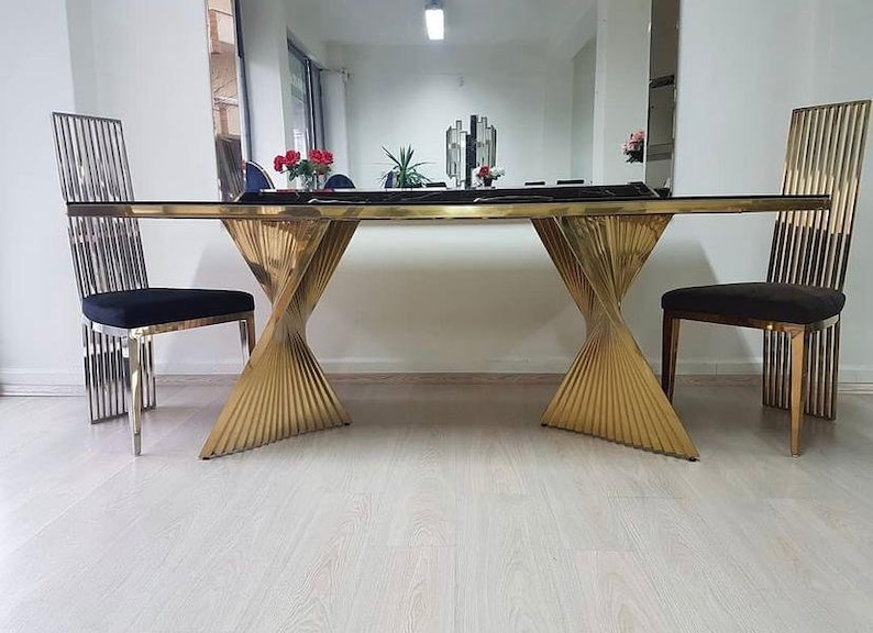 Custom Stainless Steel Gold Table Legs Custom Table Base for Etsy