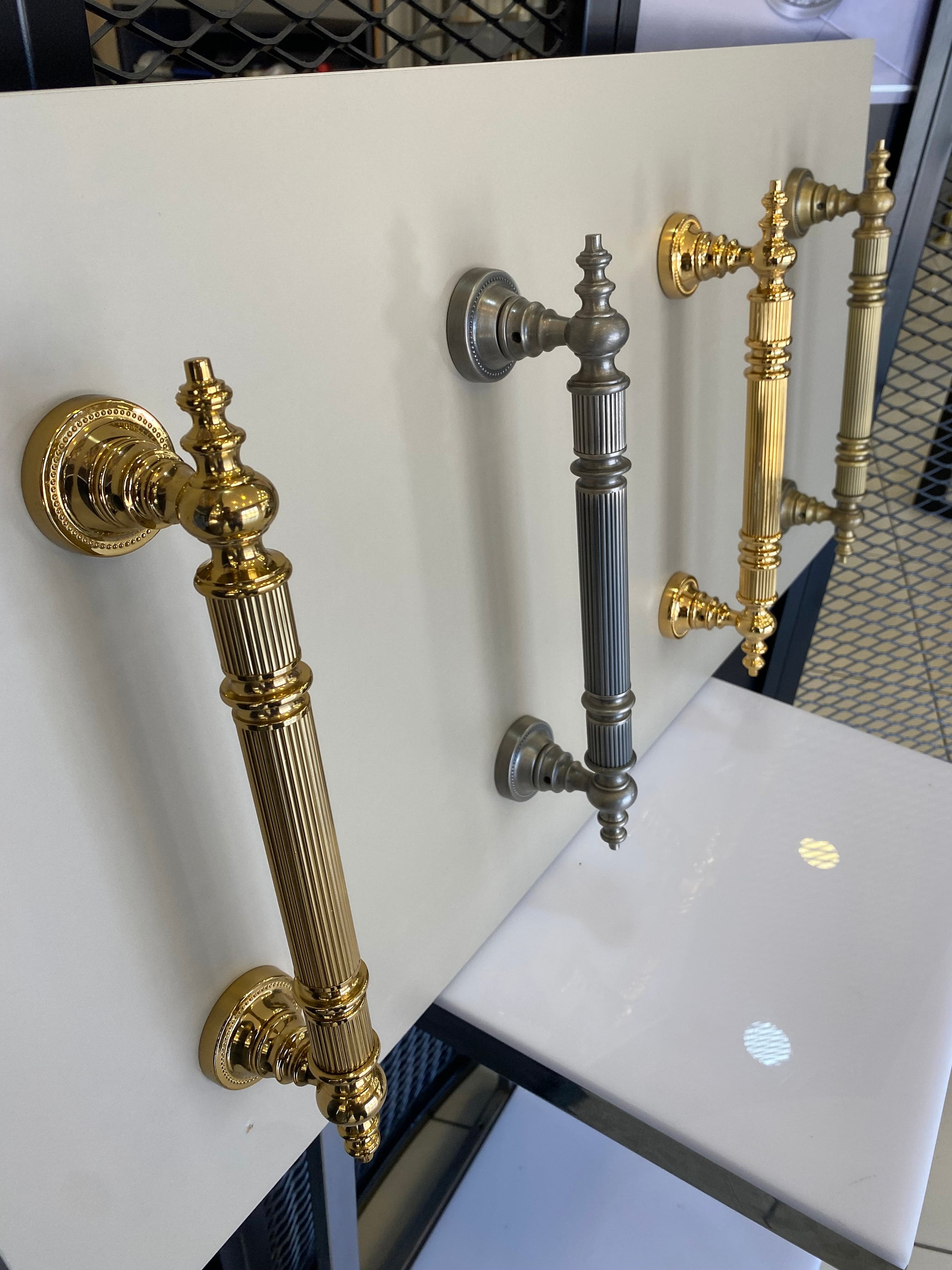 Flush Barn Door Handle Solid Brass Villa Door Entryway Etsy