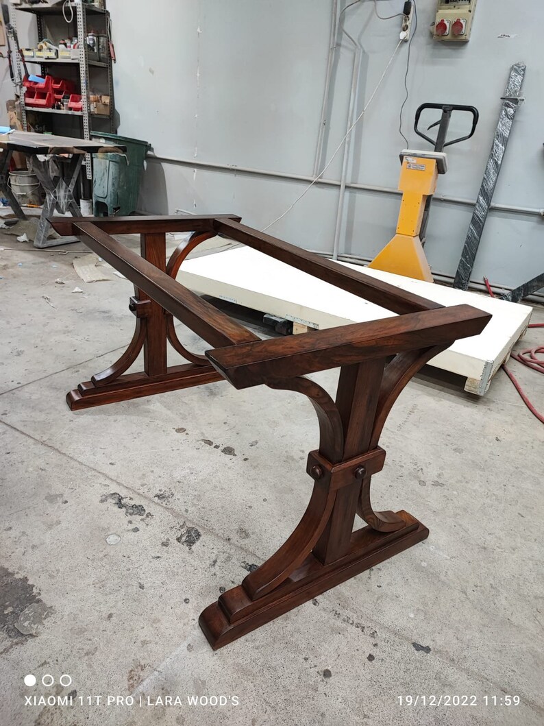 Cherry Wood Table Legs, Walnut Mahogany Wood Table Legs, Modern Table