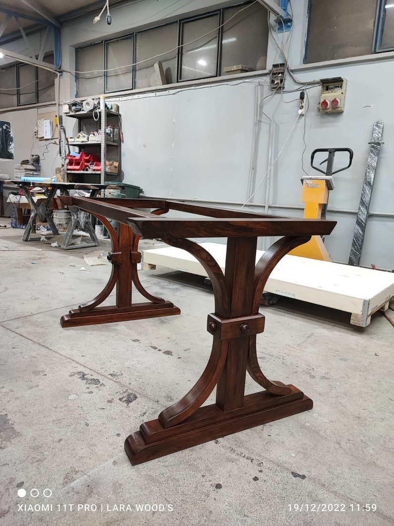 Cherry Wood Table Legs, Walnut Mahogany Wood Table Legs, Modern Table