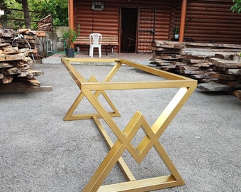 Matte Brass Gold Table Legs, Metal Table Legs, Modern Brass Gold Table Legs Order, Custom Table Legs for Glass Table, Metal Legs for Tablea