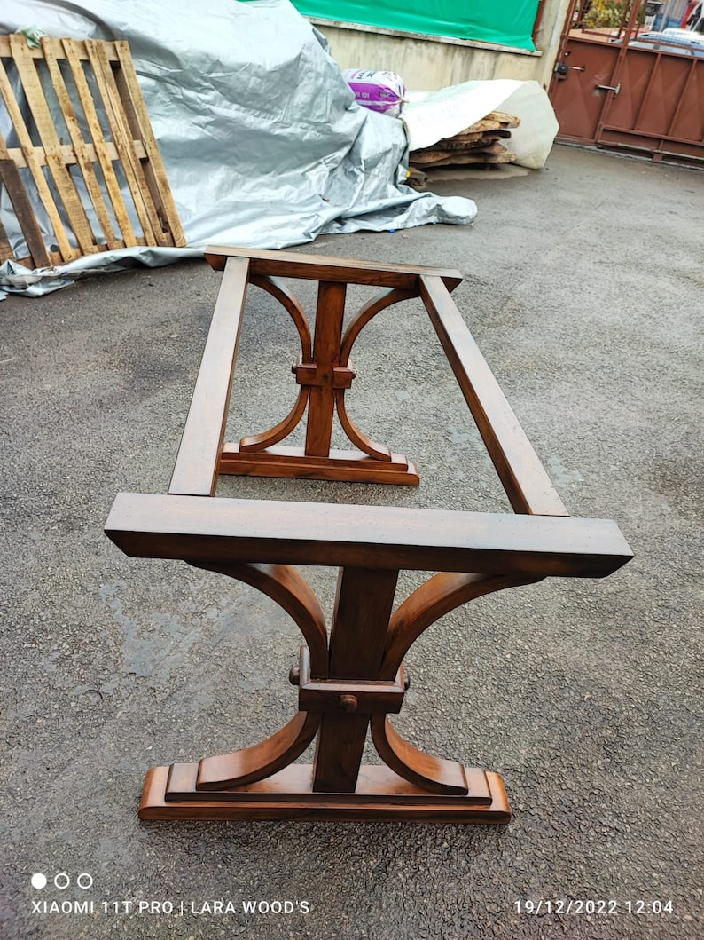 Cherry Wood Table Legs, Walnut Mahogany Wood Table Legs, Modern Table