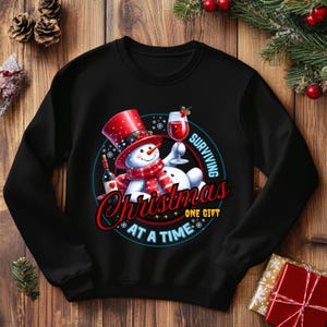 Christmas Snowman Sweatshirt: Cozy Holiday Jumper, Festive Winter Pullover