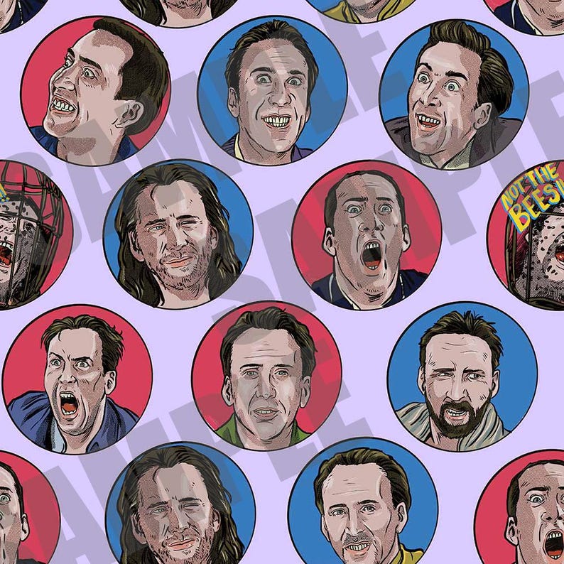 Funny Meme Nicholas Cage Clipart Png Designs and Seamless Pattern for ...