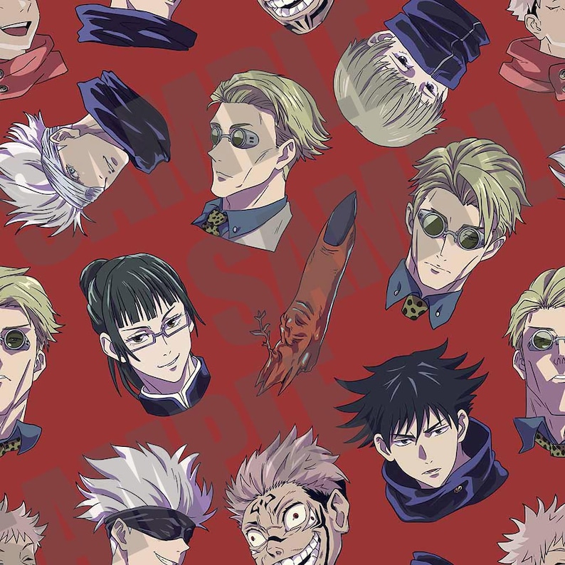 Jujutsu Kaisen Anime Designs 3 Clipart Png Designs and Seamless Pattern ...
