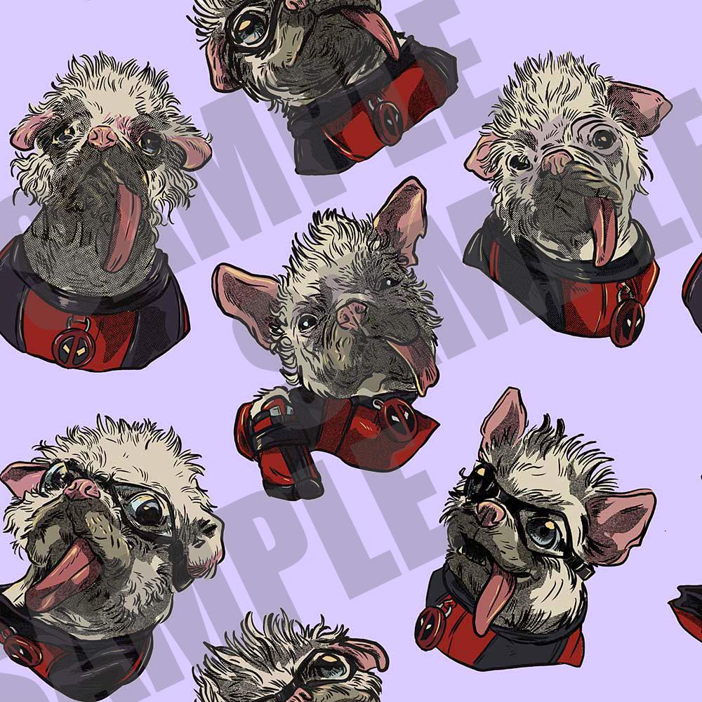 Deadpool Wolverine Dogpool PNG Clipart and Seamless Pattern for Fabric ...