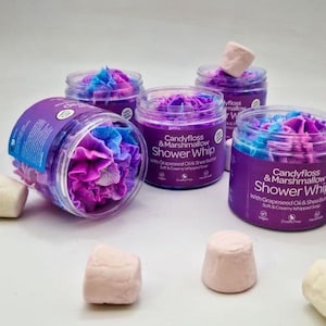 Candyfloss & Marshmallow Shower Whip Whipped Soap Body Wash Shaving Cream Vegan Handmade