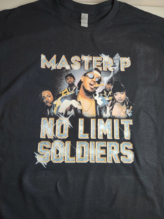 Master P No Limit Soldiers Vintage Tee Shirt, 100% Cotton Black
