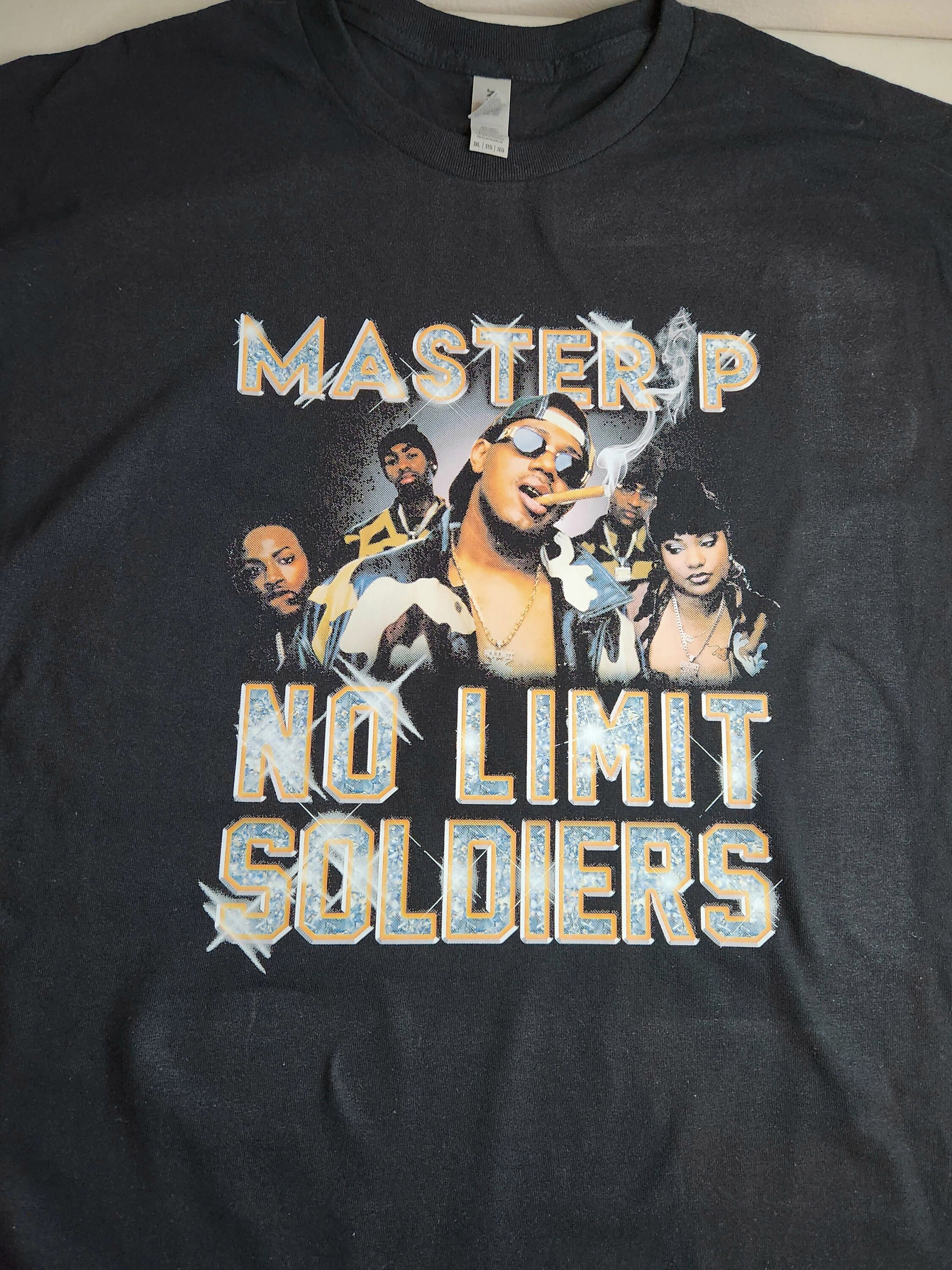 Master P No Limit Soldiers Vintage Tee Shirt, 100% Cotton Black