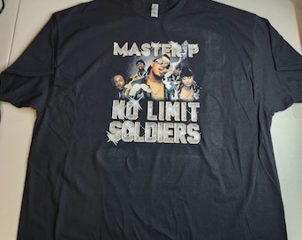 Master P No Limit Soldiers Vintage Tee Shirt, 100% Cotton Black