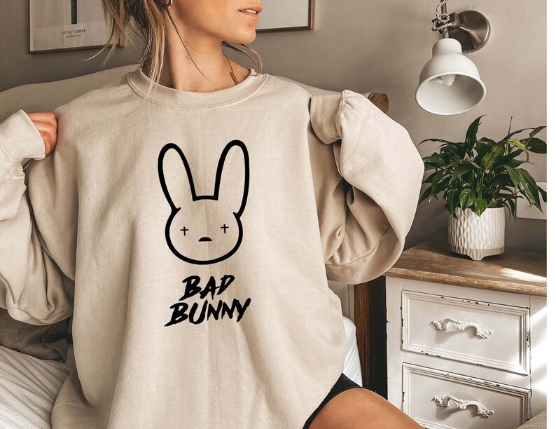 Bad bunny  sweatshirt-Bad bunny hoodie  merch-Bad bunny shirts - Bad bunny shirt Vintage sweat-90s sweatshirt and hoodie -gift for birthday 