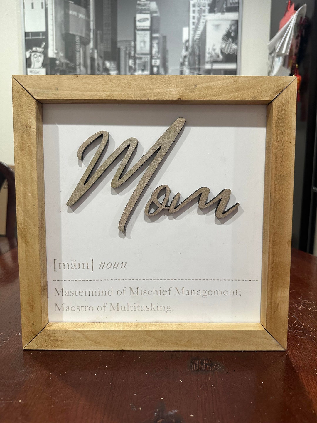 Mom Example. Sign Mom Definition Sign, Mom Gift, Mother's Day Gift, Gift Sign for Mom ...