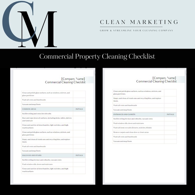 CLEANING CHECKLIST BUNDLE for Professional Cleaners, Airbnb ...