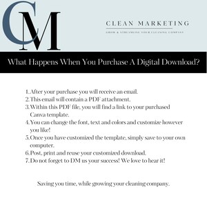 Cleaning Business Editable Checklist Printable Digital Download ...