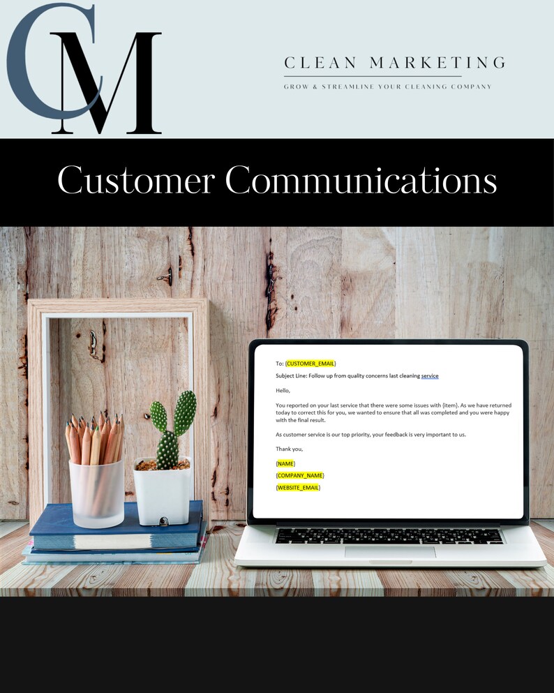 Cleaning Business Email Templates, Cleaning Service Email Bundle, Cleaning Company Editable