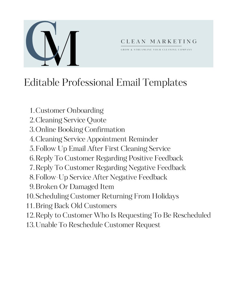 cleaning-business-email-templates-cleaning-service-email-etsy