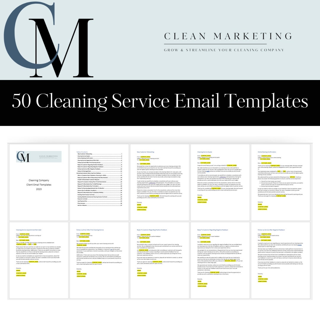 cleaning-business-email-templates-cleaning-service-email-etsy