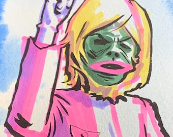 Artwork | Dr Gori, Spectreman color sketch, Kaiju space ape