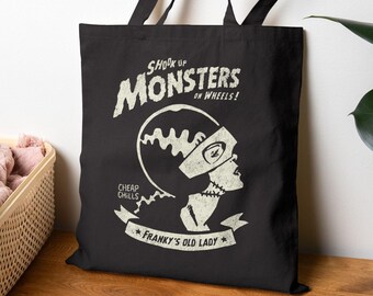 Shook up Monsters! Bride, Cotton Canvas Tote Bag