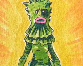 Artwork | Ultra Q Gill Woman Kaiju color sketch