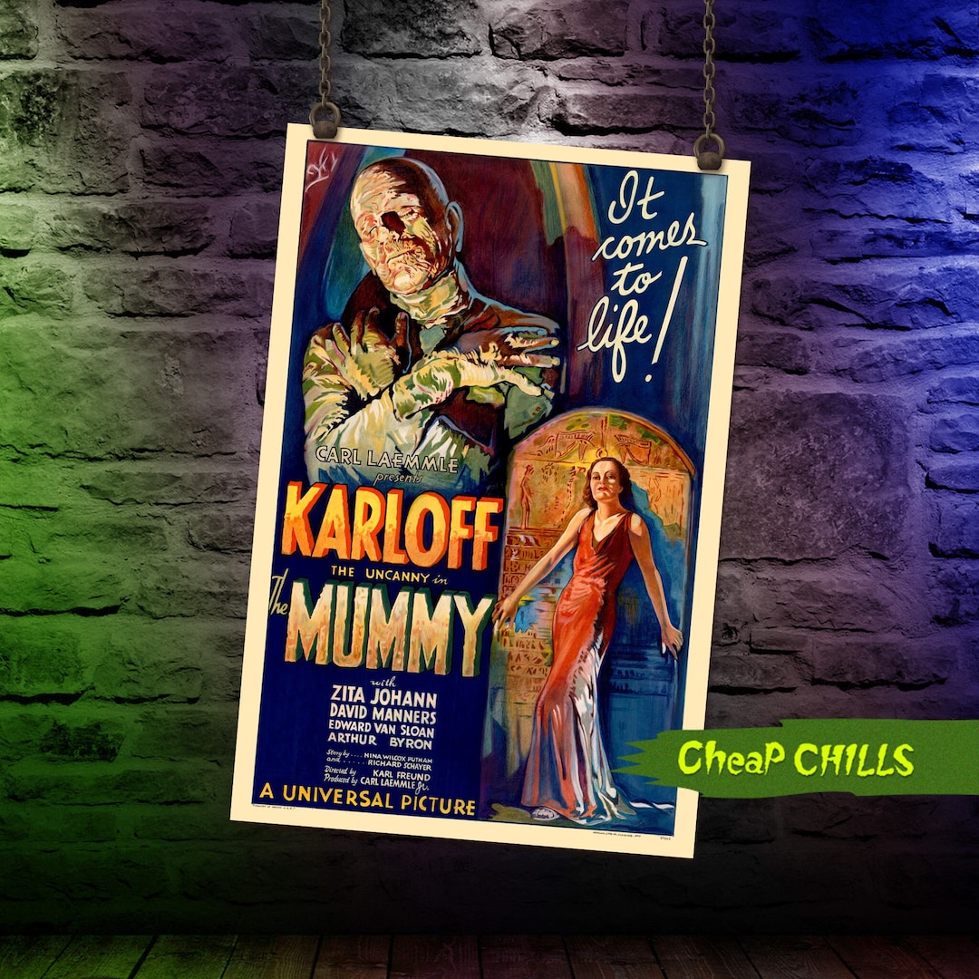 The Mummy (1932) Movie Poster: Boris Karloff, Classic Horror Film - Etsy