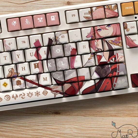 Yae Miko Theme Keycap Set Genshin Impact Series Pbt Keycaps Etsy UK
