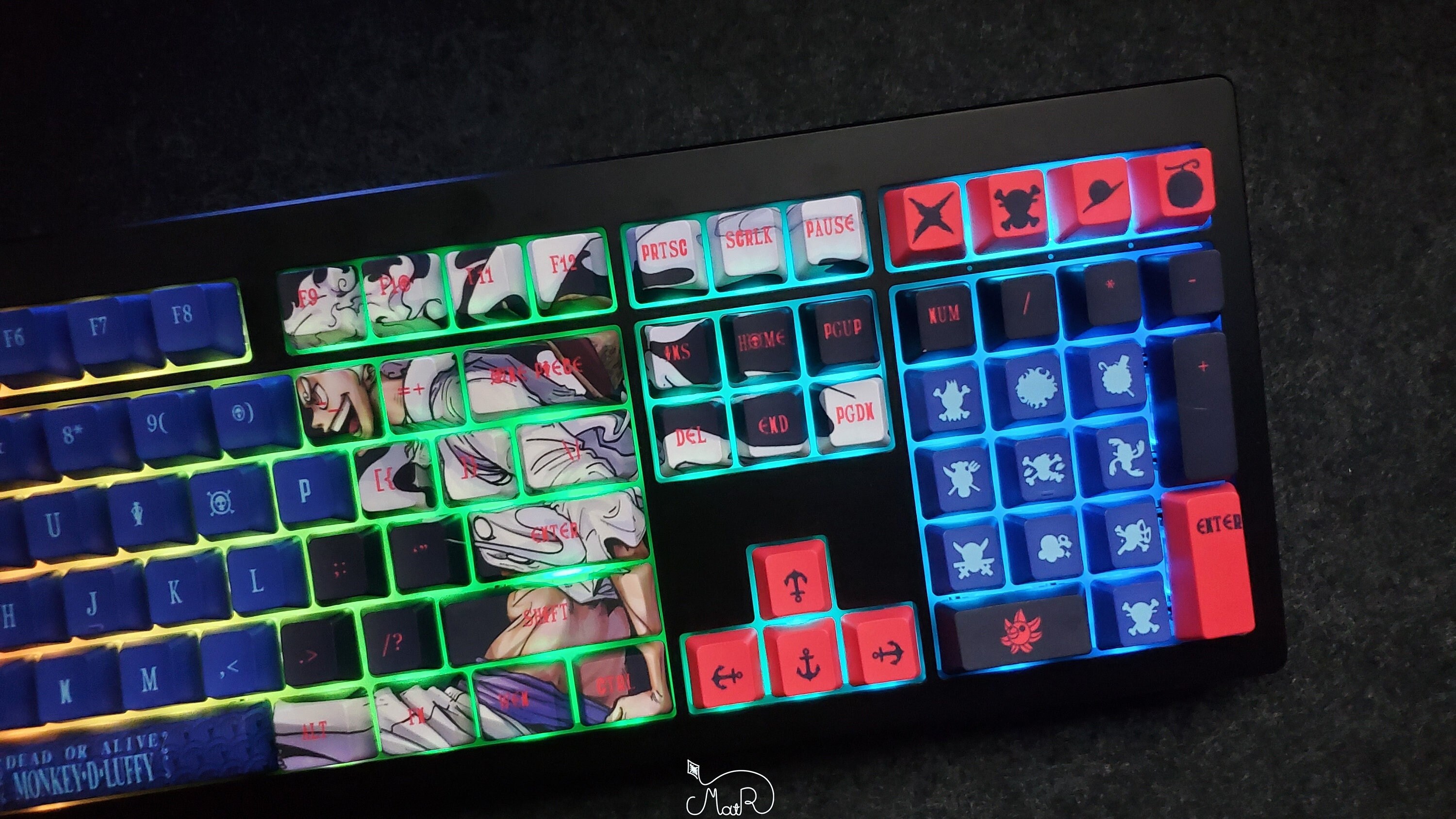 One Piece Anime Keycaps : Luffy Gear 5 Custom Keycaps – Goblintechkeys