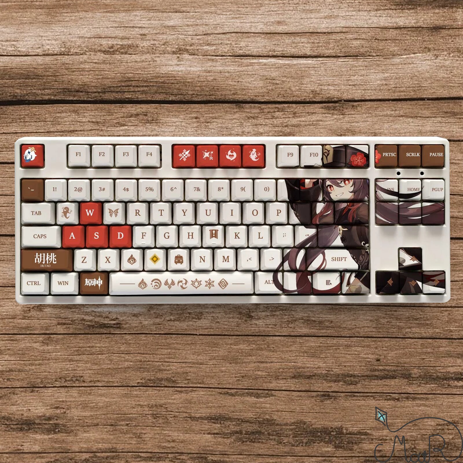 Hu Tao Theme Keycap Set Genshin Impact Series Pbt Keycaps Etsy UK