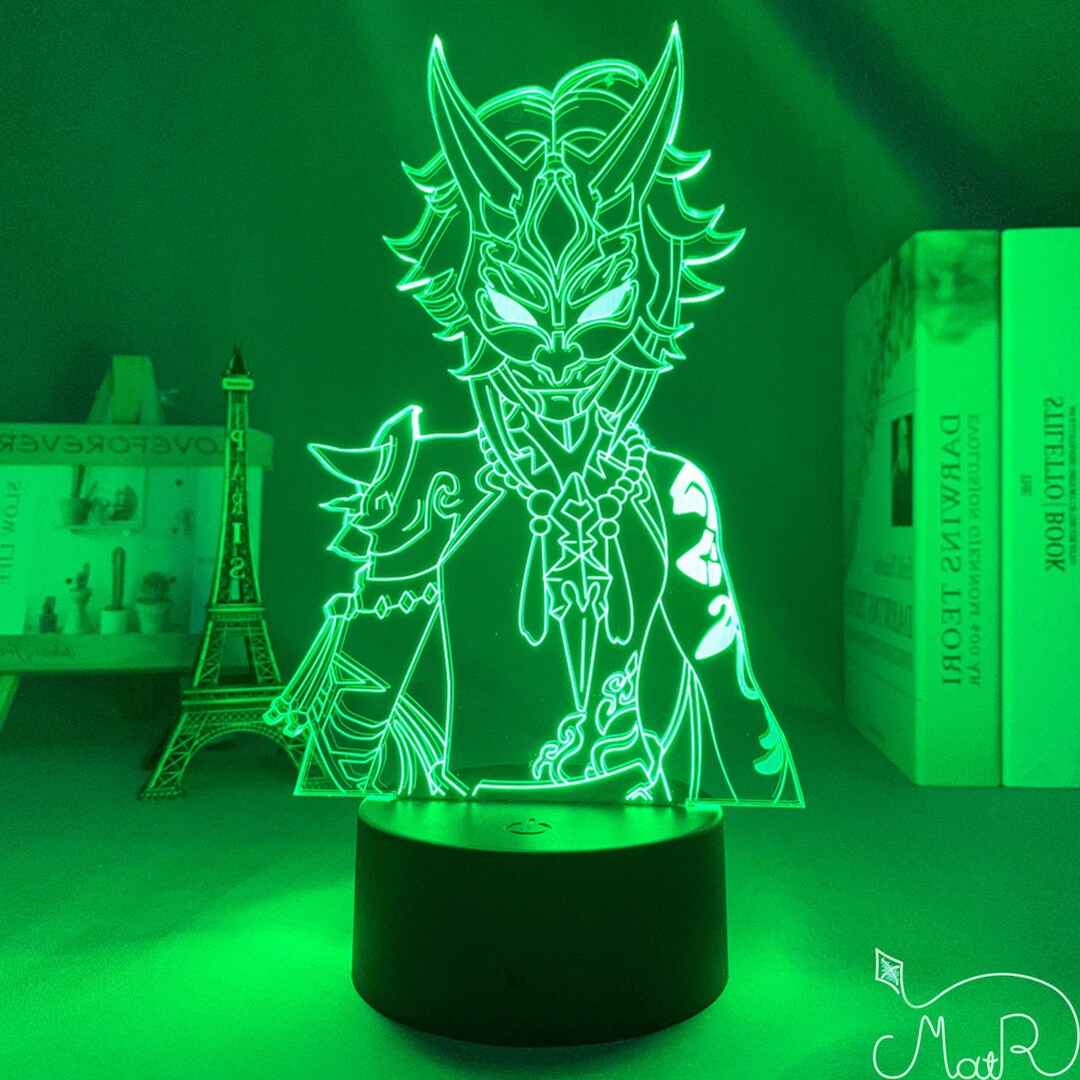 Xiao Led Light Lamp Genshin Impart Decor Lamp Gaming Decor Birthday Colorful Gift LED Light Xmas