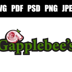 Gapplebee's SVG File, turbo svg, car svg, car turbo meme svg