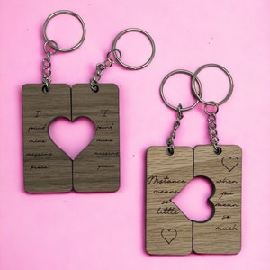 Valentine&#39;s Day Keychain Set svg, Love Puzzle Keychain SVG, Valentine&#39;s Day Gift SVG, Valentine&#39;s Day SVG Bundle, Glowforge