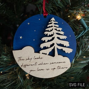 Adorno navideño conmemorativo cortado con láser, archivos SVG de adornos, adornos láser, glowforge svg, decoración navideña, archivos cortados con láser