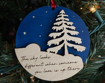 Memorial Christmas Ornament Laser Cut File: Glowforge SVG (Digital File)